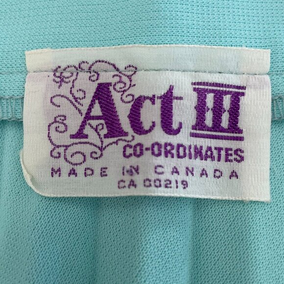 Vintage Act III Co-ordinates Pleated A-Line Skirt Soft Pastel Blue Sz XS - Picture 6 of 8
